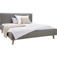 Polsterbett Taupe 140x200cm - Taupe/Eichefarben, MODERN, Textil (140/200cm) - ZANDIARA