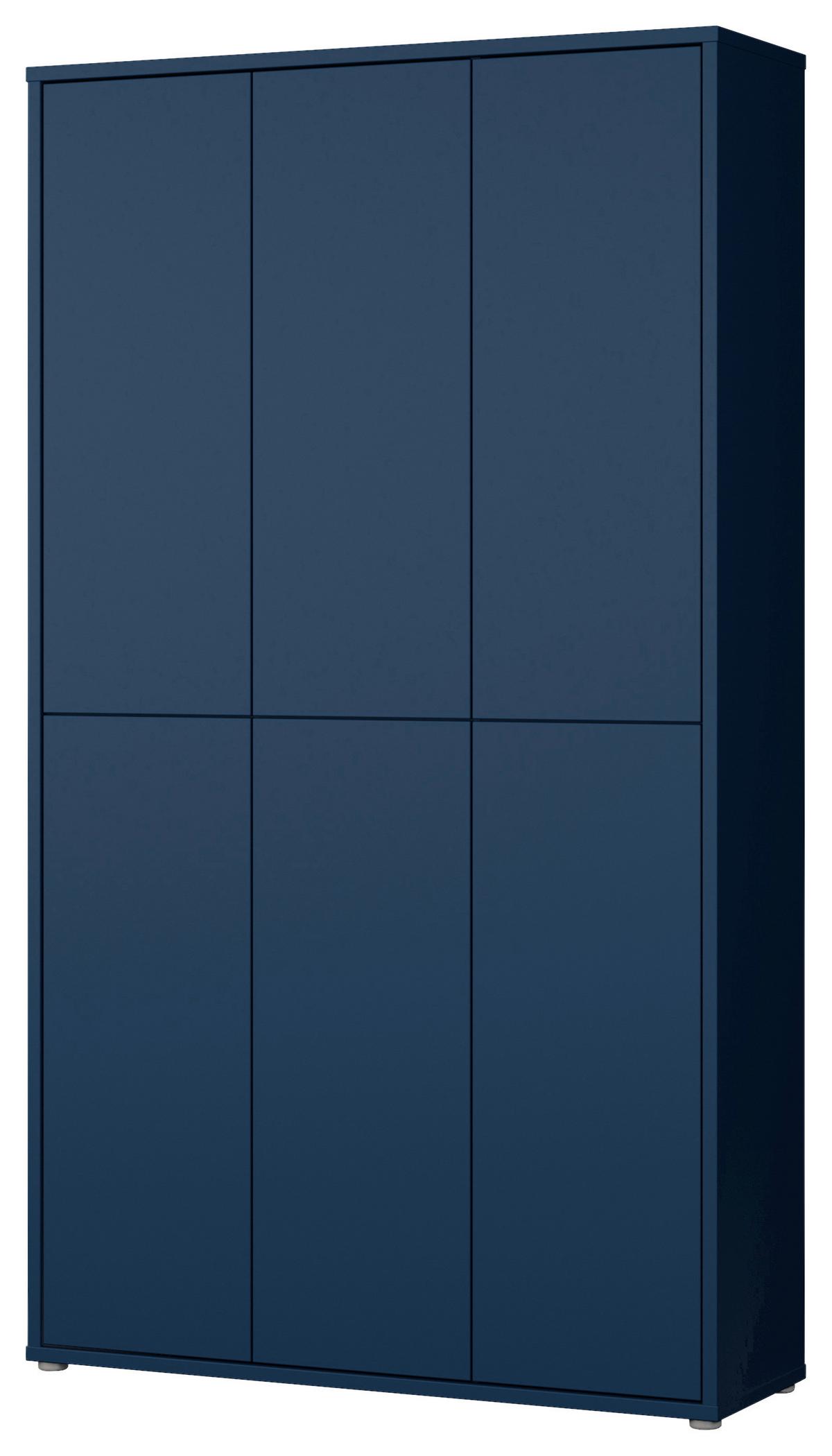 Omara Za Čevlje Alice, Temno Modra - siva/temno modra, Moderno, umetna masa/leseni material (109,2/191,9/34,9cm) - Modern Living