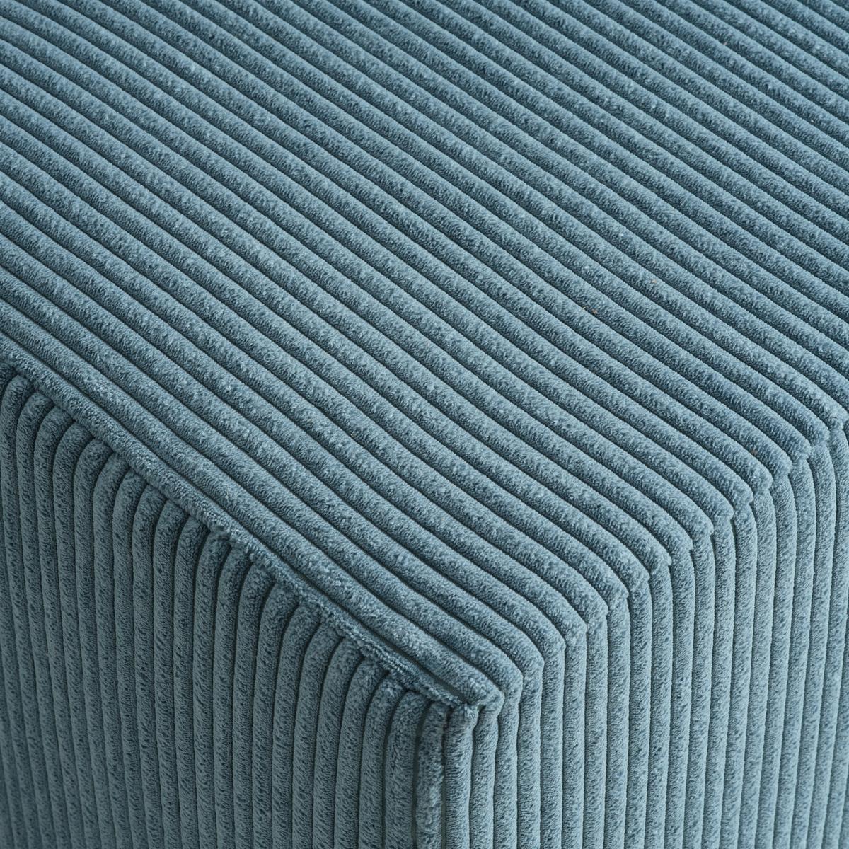 Repose pieds Petrol - pétrole, Modern, textile (45/42/45cm) - Based