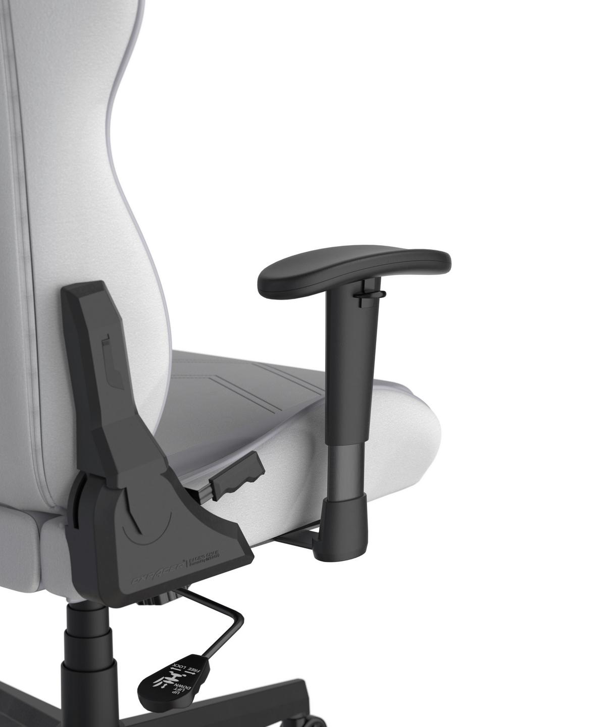 Drehstuhl Prince Grau/Weiß - Schwarz/Weiß, MODERN, Kunststoff/Textil (67/126/67cm) - Dxracer