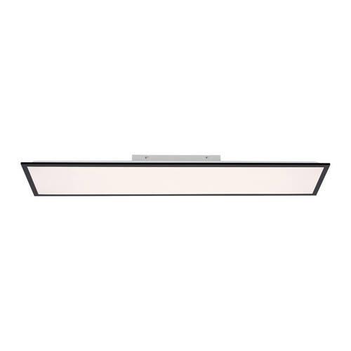 Deckenleuchte Flat in Schwarz max. 37 Watt - Schwarz, Basics, Kunststoff/Metall (119,5/29,5/7cm)