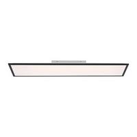 Deckenleuchte Flat in Schwarz max. 37 Watt - Schwarz, Basics, Kunststoff/Metall (119,5/29,5/7cm)