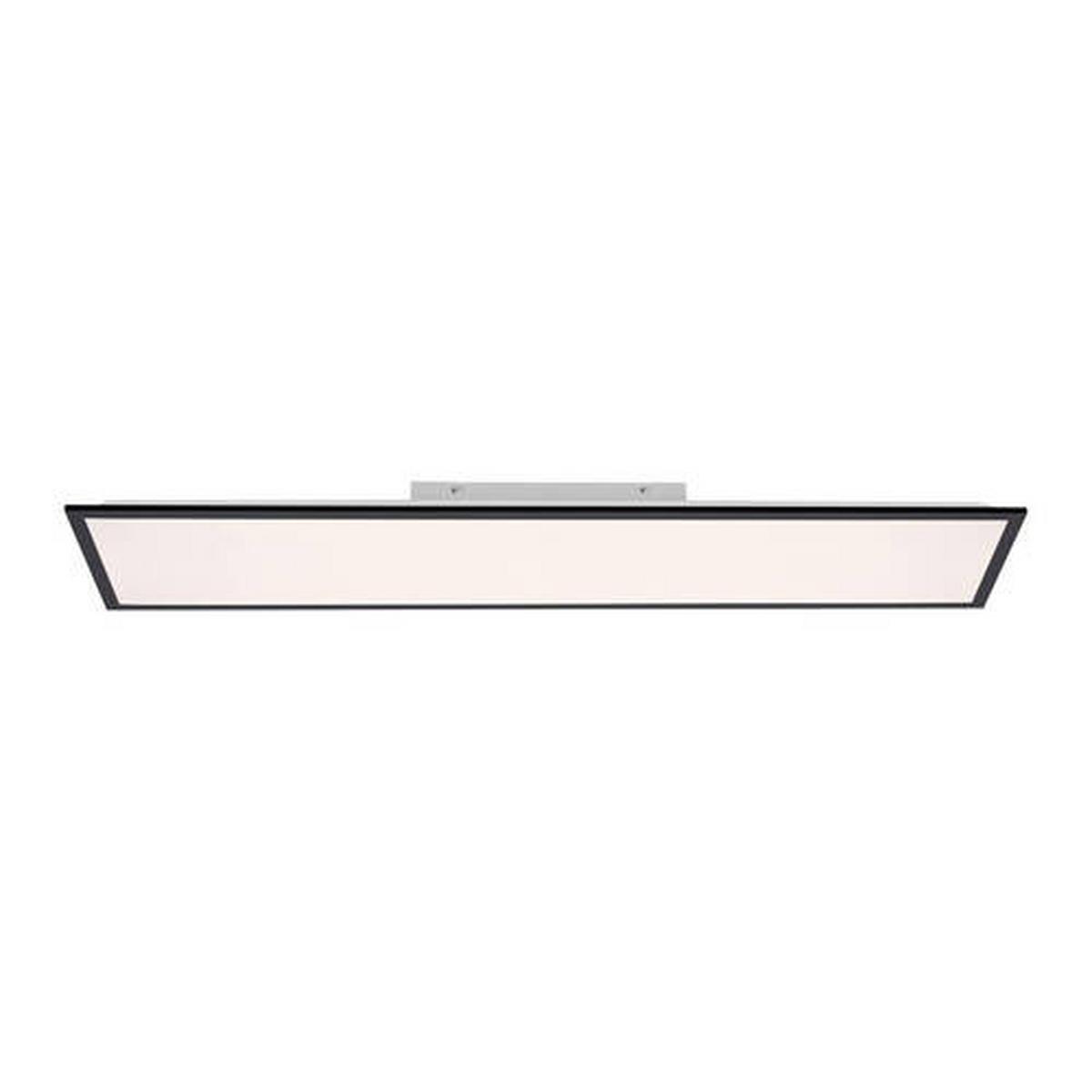 Deckenleuchte Flat in Schwarz max. 37 Watt - Schwarz, Basics, Kunststoff/Metall (119,5/29,5/7cm)
