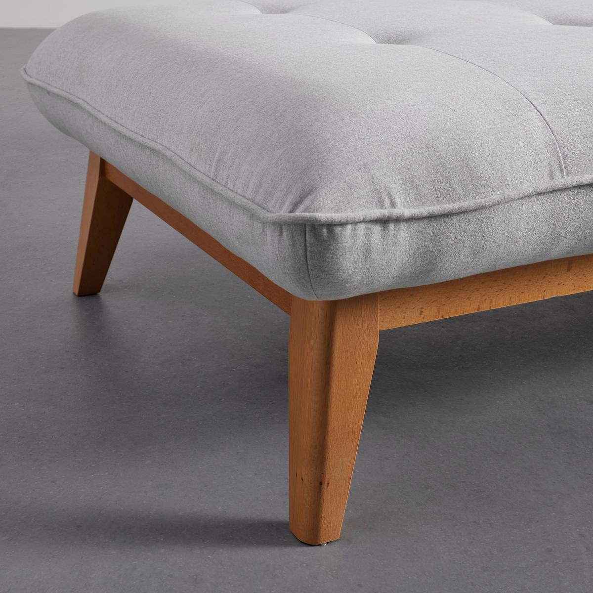 Počivalnik Liza, Svetlo Siv - siva, Moderno, tekstil/les (166/85/78cm) - Bessagi Home