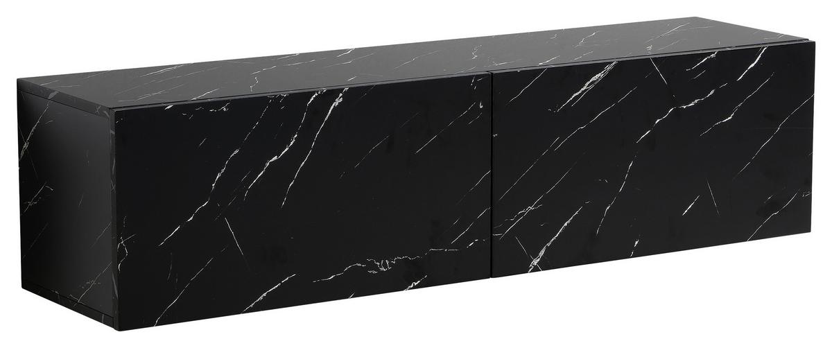 Nizka Omarica Marble, Črna - črna, Design, leseni material (120/30/30cm) - MID.YOU