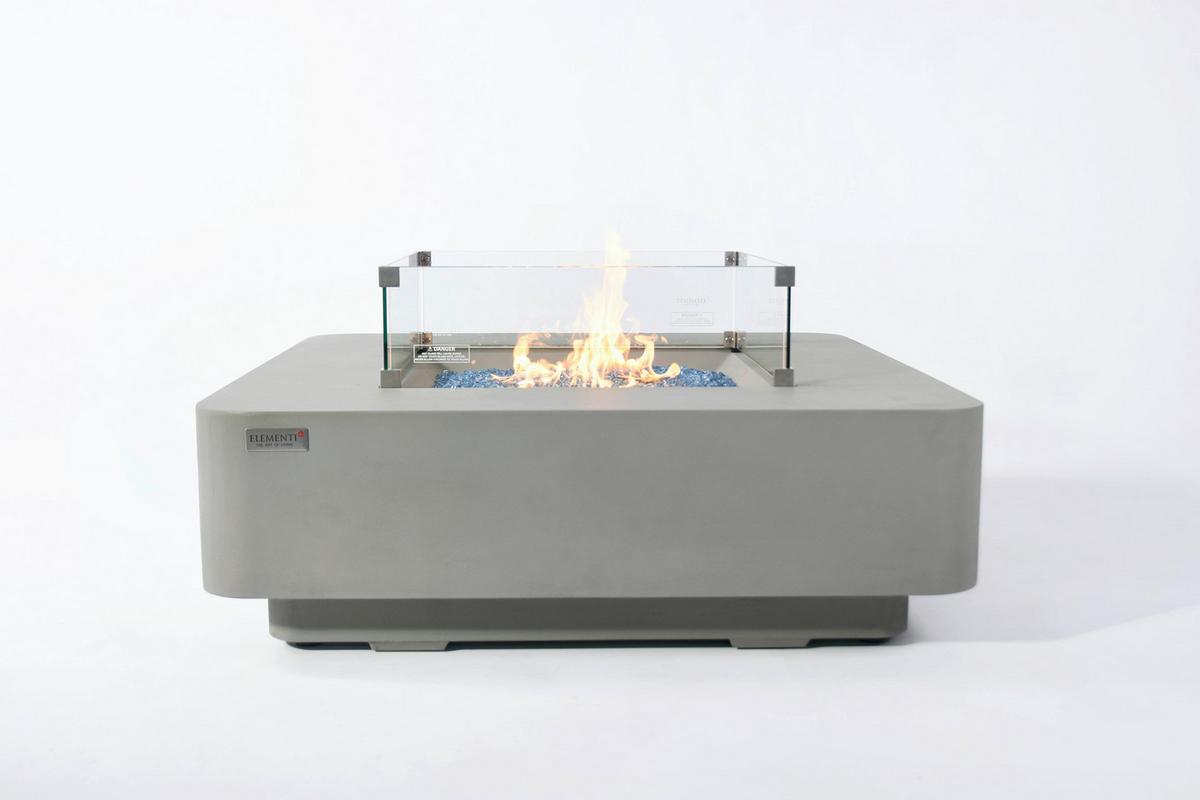 Feuerstelle Lucerne Hellgrau - Hellgrau, KONVENTIONELL, Stein/Metall (107/35/107cm) - Gardenson