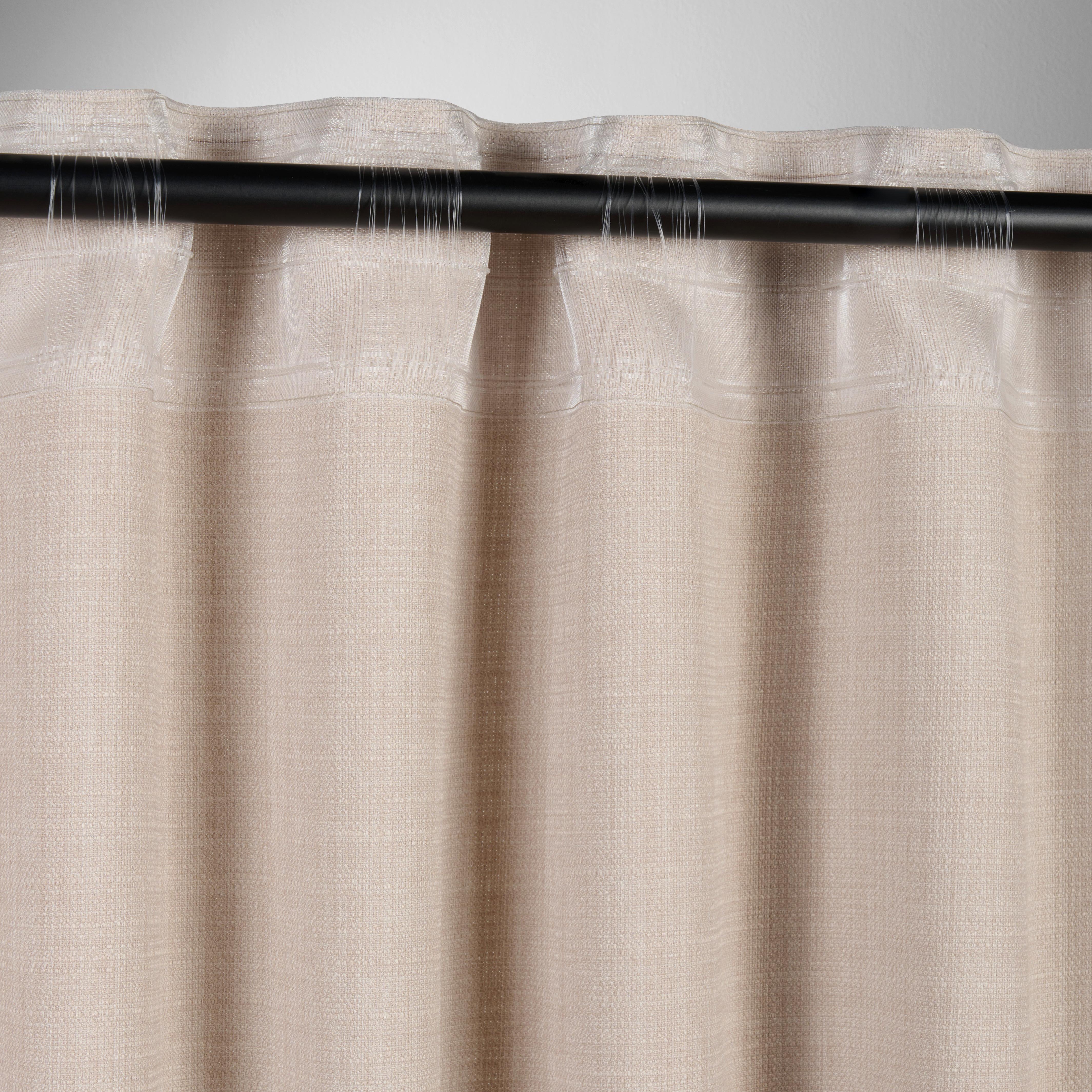 GARDINLÄNGD LEO -AKT- -EXT- - sandfärgad, textil (135/255cm) - Premium Living