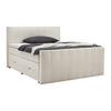 Boxspringbett Malaga Beige ca. 180x200cm - Beige/Silberfarben, KONVENTIONELL, Holzwerkstoff/Kunststoff (180/200cm) - Premium Living