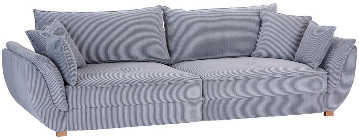 Velika Zofa Guarda, Svetlo Siva, Ležišče - naravne barve/svetlo siva, Moderno, tekstil/les (301/92/114cm) - Premium Living