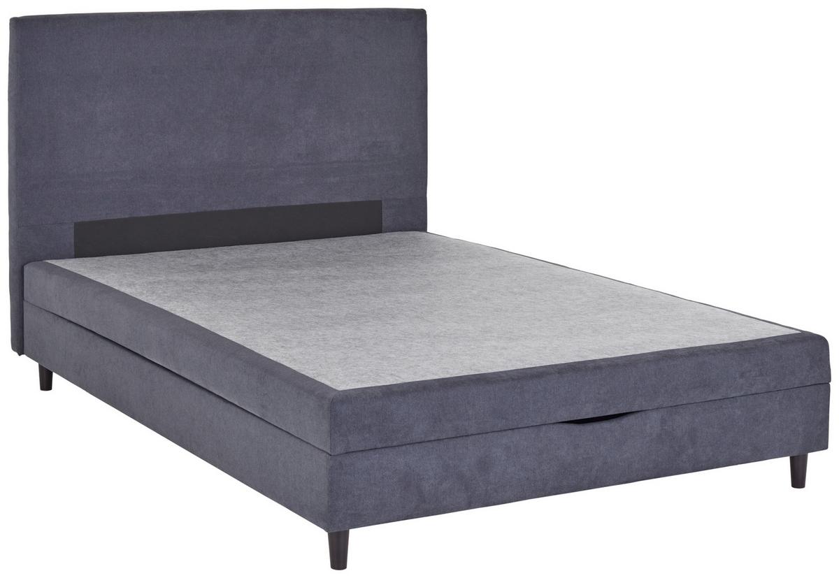 Boxspring Krevet Kleopatra - antracit, Konvencionalno, drvni materijal/tekstil (140/200cm) - Modern Living