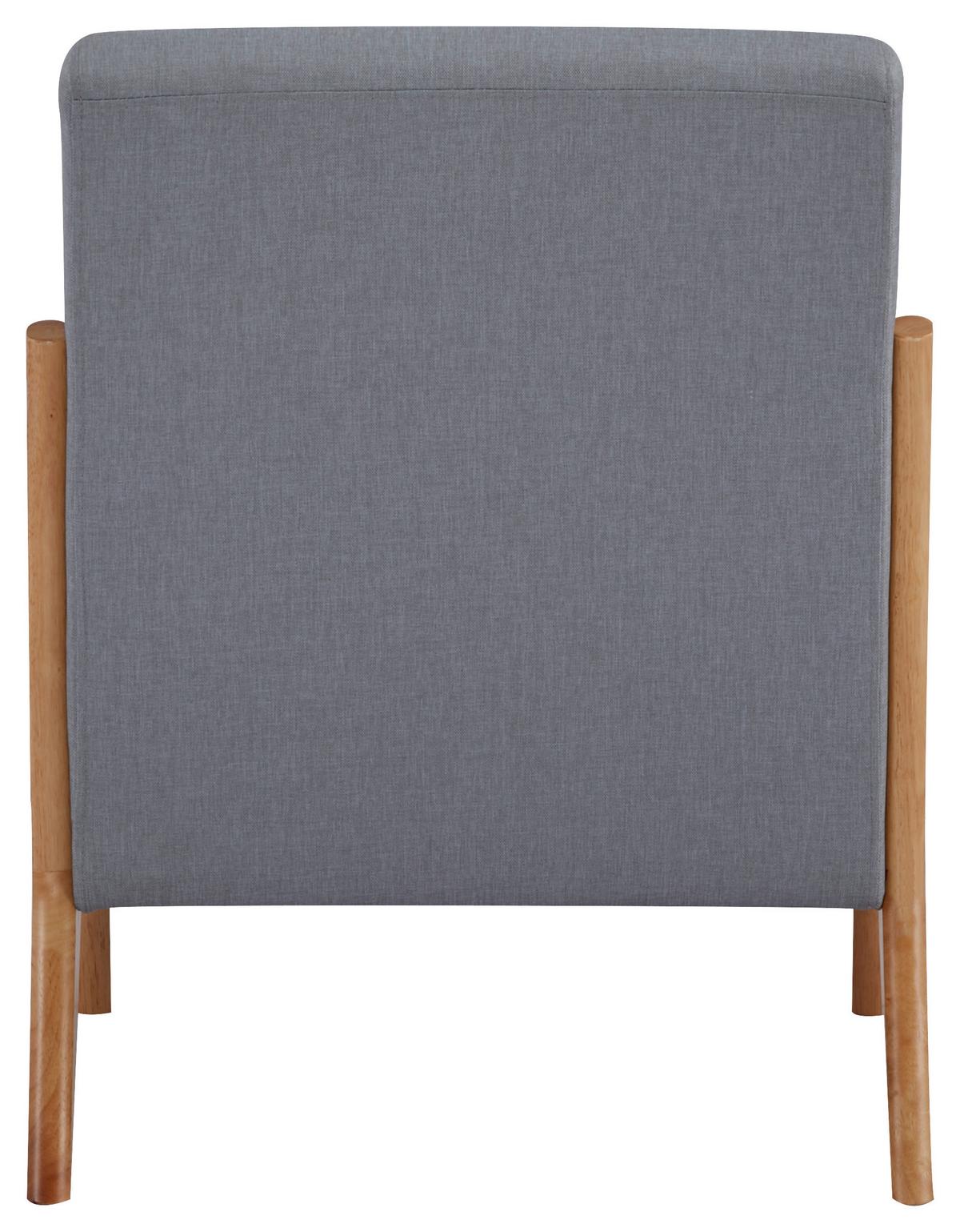 FOTEL JEAN - kolor naturalny/szary, Modern, tkanina/drewno (73/76/60cm) - Livetastic