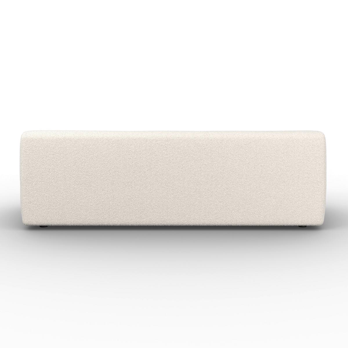 CANAPEA SOPHIE - alb/culoare natur, Modern, lemn/textil (222/88/75cm) - Bessagi Home