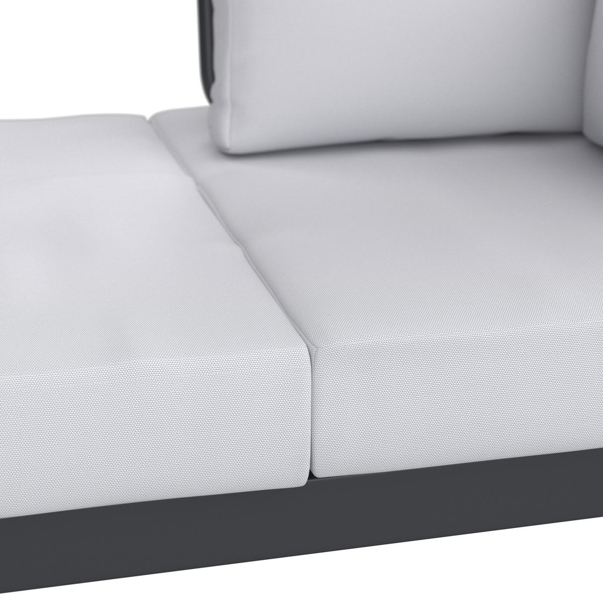 Kerti Garnitúra Emma - sötétszürke, Modern, fa/fém (220/79/87cm) - Bessagi Garden