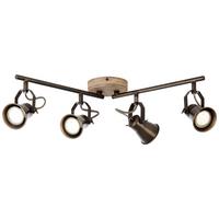 Deckenleuchte Seed in Schwarz max. 5 Watt - Schwarz, KONVENTIONELL, Holz/Metall (70/18/12cm) - Brilliant