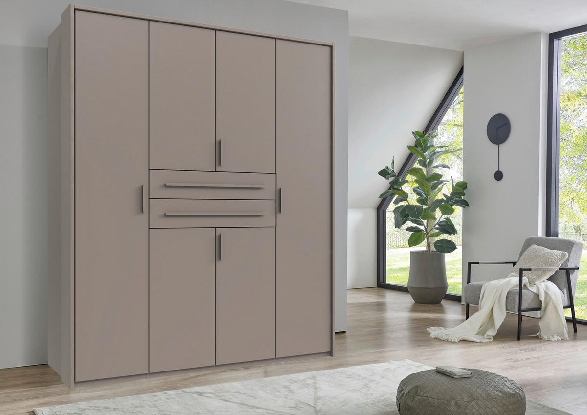 Ormar S Klasičnim Vratima Lumio - sivo-bež, Konvencionalno (225/208/65cm) - Modern Living
