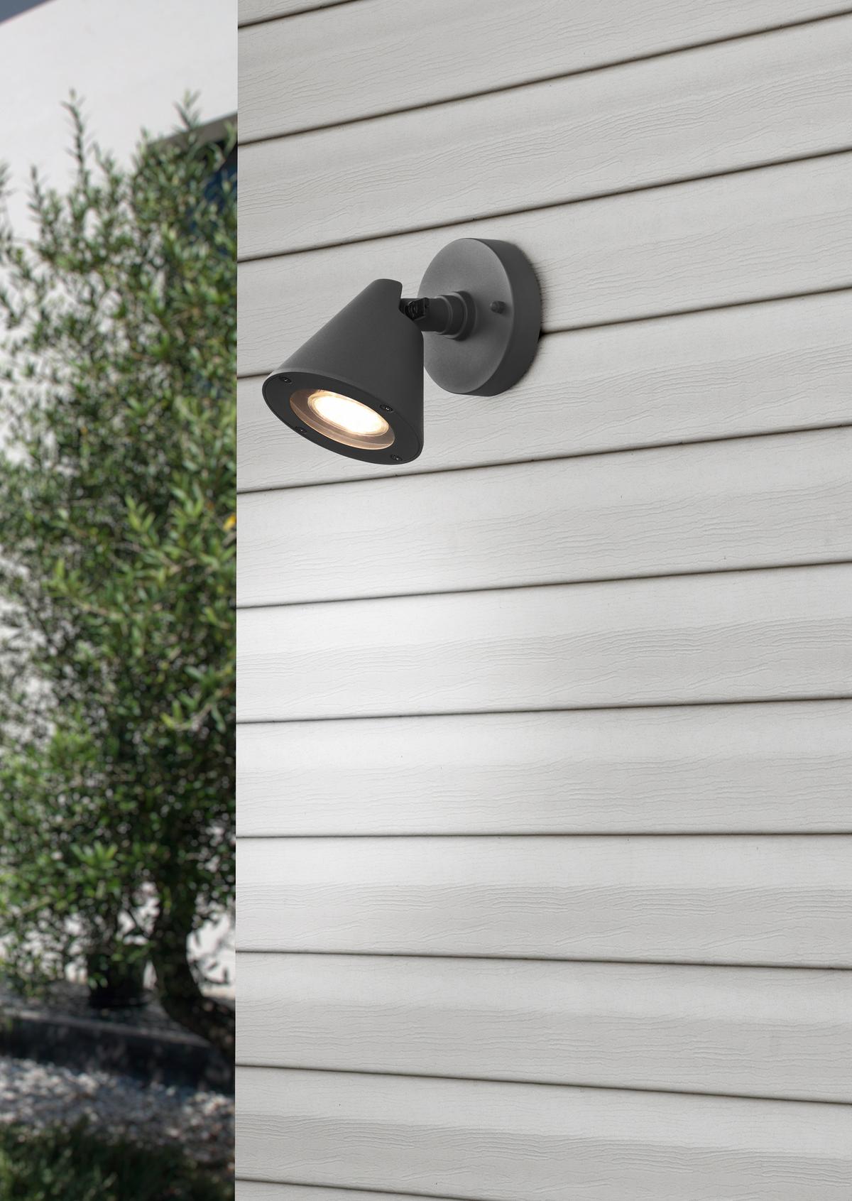 Außenwandleuchte Kaveri Anthrazit max. 5 Watt - Anthrazit, Basics, Metall (14,0/10,0/16,0cm) - Trio Leuchten