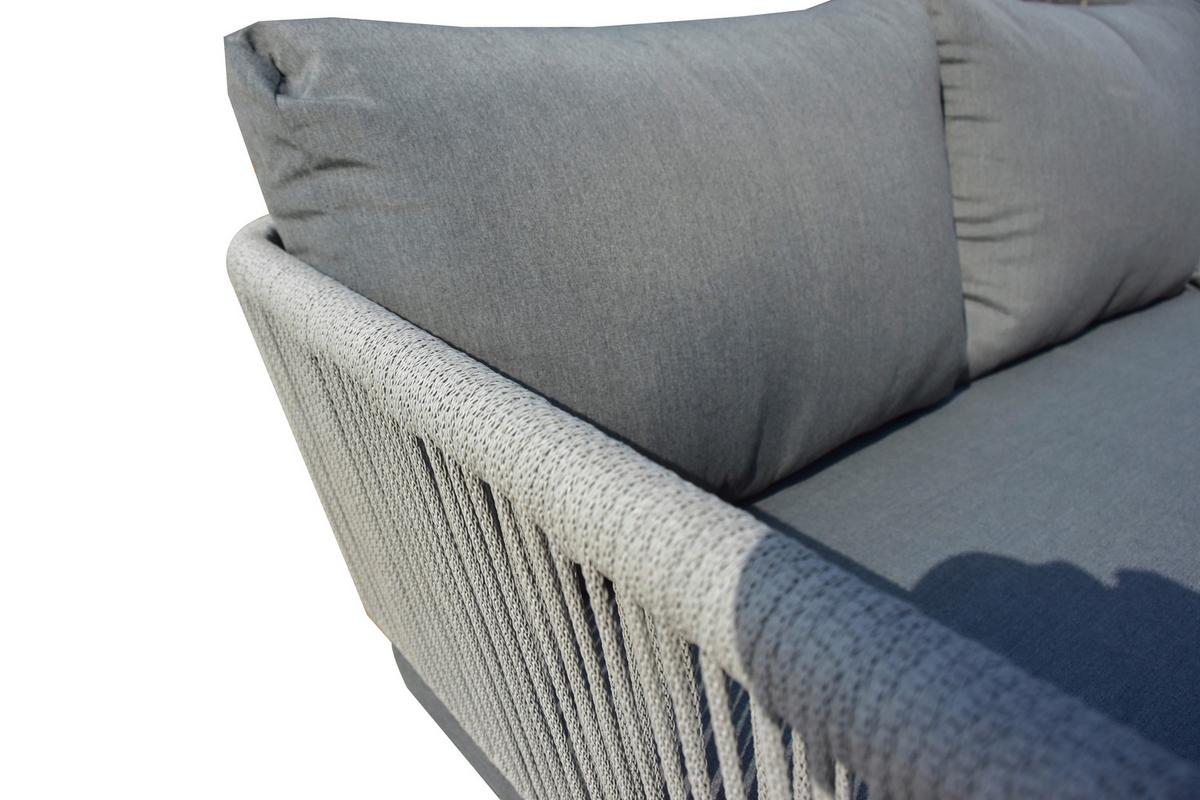 LOUNGEGARNITUR MICHAEL -INT- - Grau, Modern, Glas/Textil (252/65/203cm) - Mömax