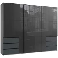 Ormar Level 36 C - siva/boje grafita, Design, staklo/drvni materijal (300/236/65cm) - Premium Living