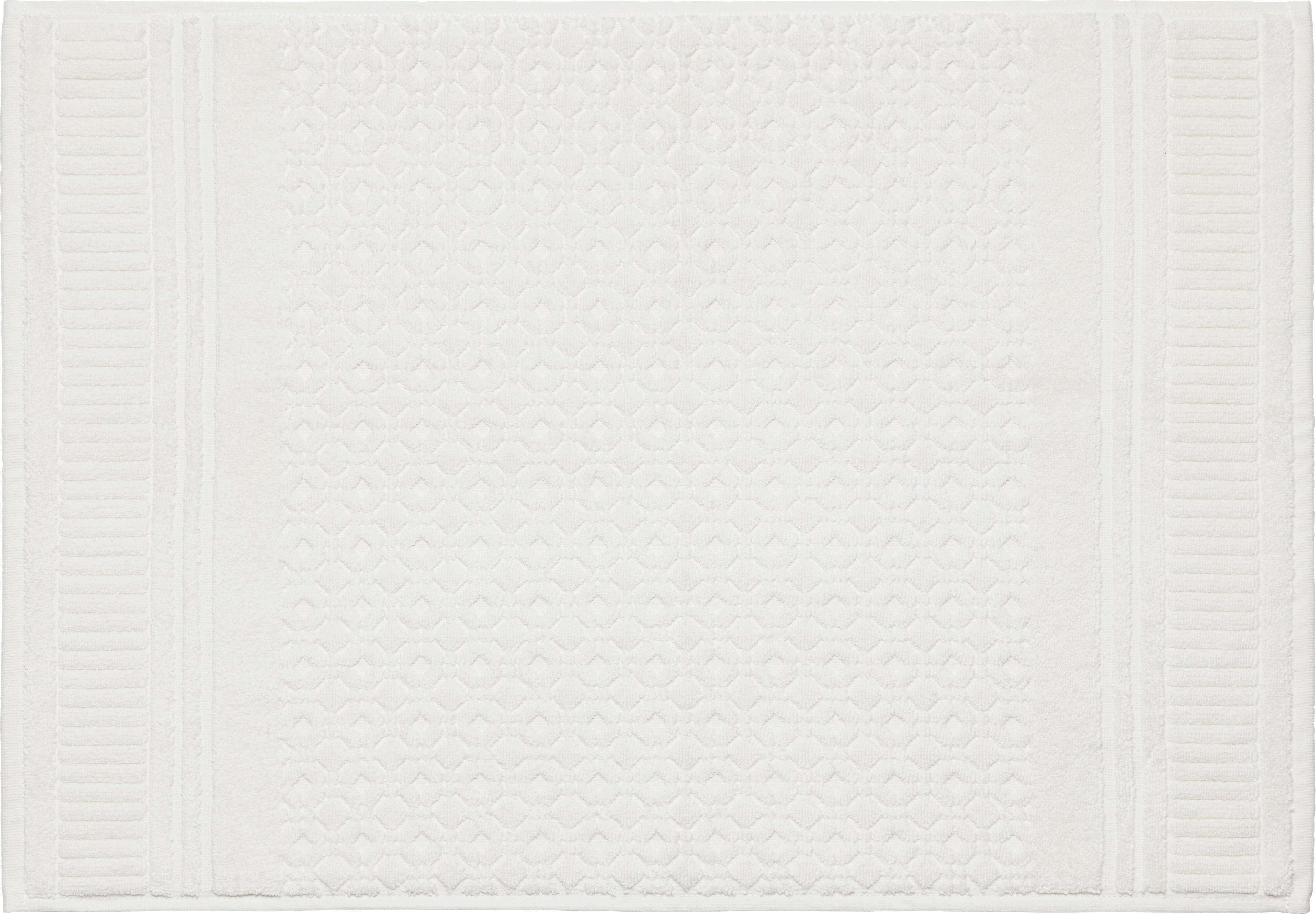 Badematte Carina Weiss 50x70cm - weiss, Romantik / Landhaus, Textil (50/70cm) - Modern Living