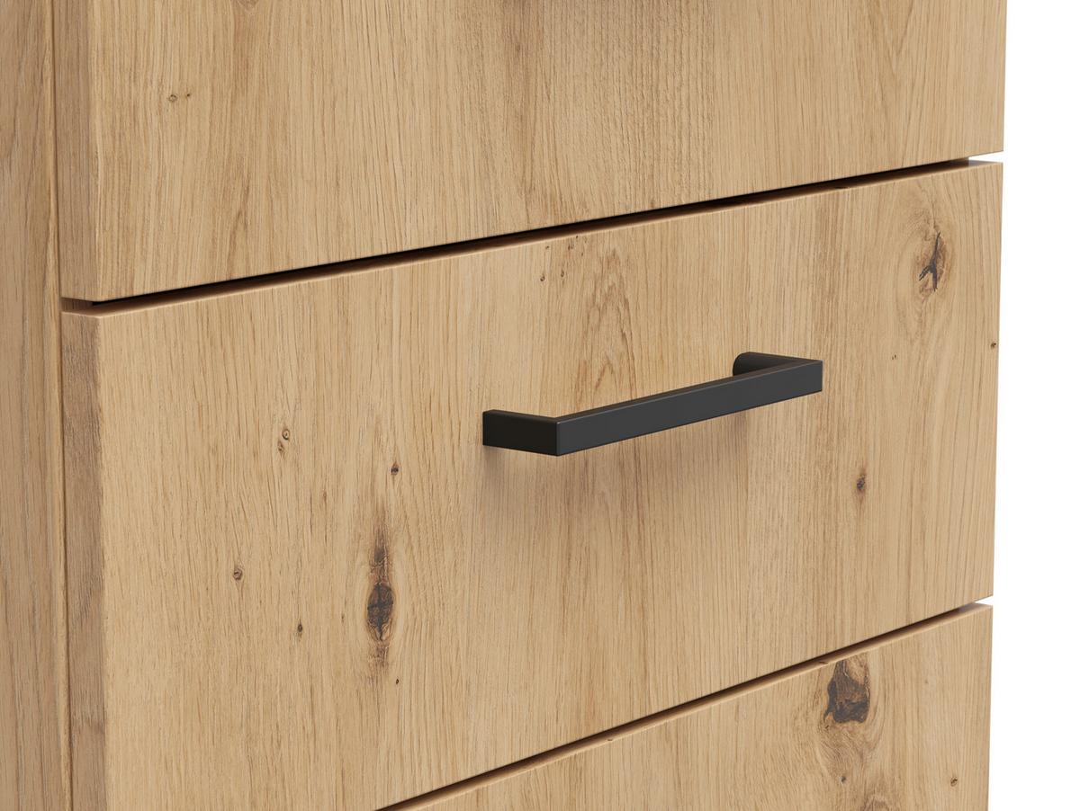 Kommode Multistauraum Eiche Artisan - Anthrazit/Schwarz, Modern, Holzwerkstoff/Kunststoff (45/115/40cm) - Premium Living