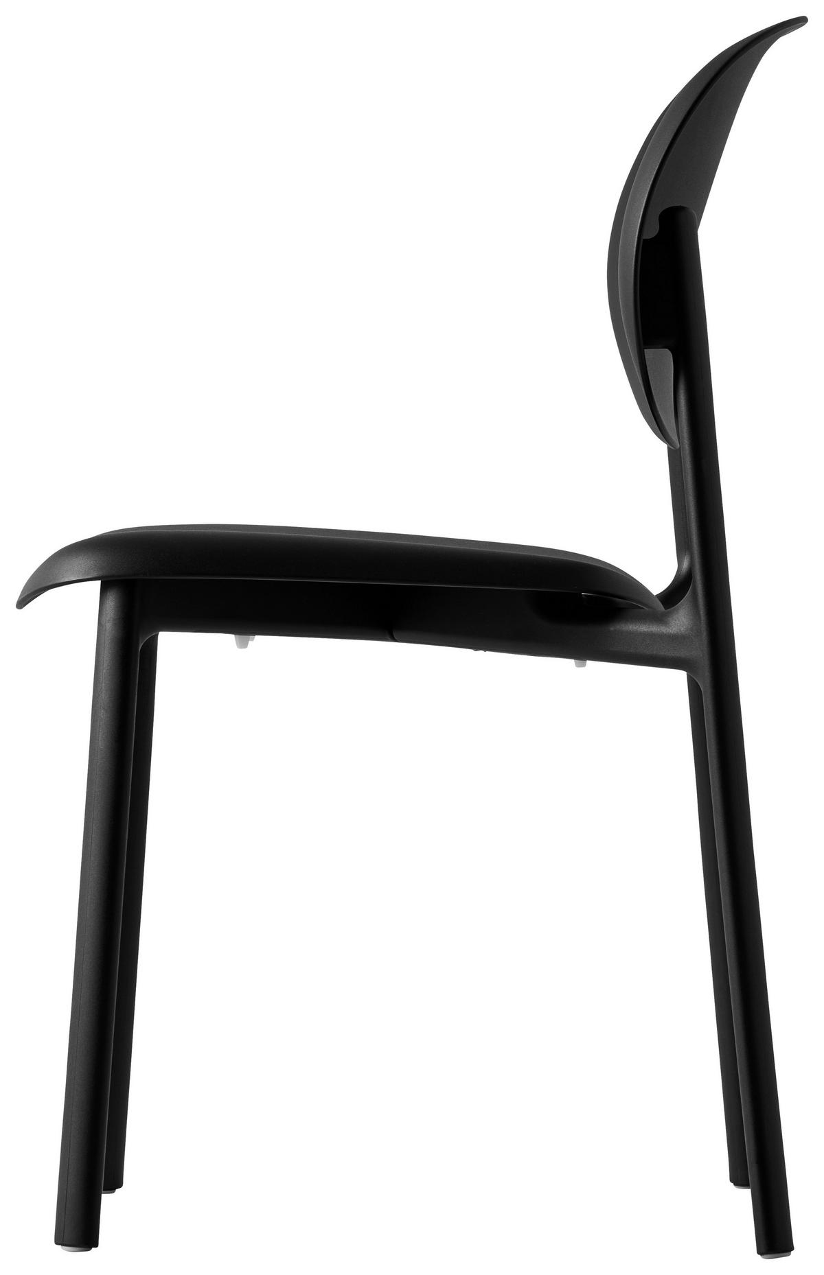 KRZESŁO ZERO - czarny, Design, tworzywo sztuczne (53/82/53cm) - Connubia 