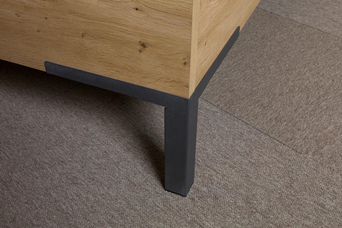 Krevet Sposami - kašmir/hrast Artisan, Moderno, drvni materijal/metal (180/200cm) - Premium Living