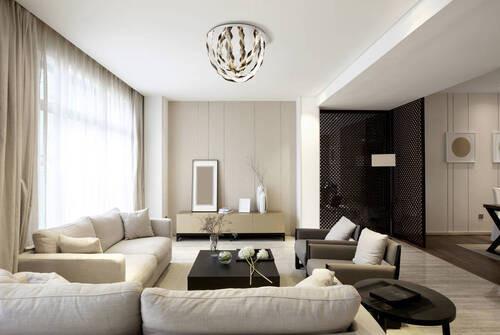 LED-Deckenleuchte Karilion Klar max. 40 Watt - Klar, Design, Kunststoff/Metall (60/42cm) - Globo