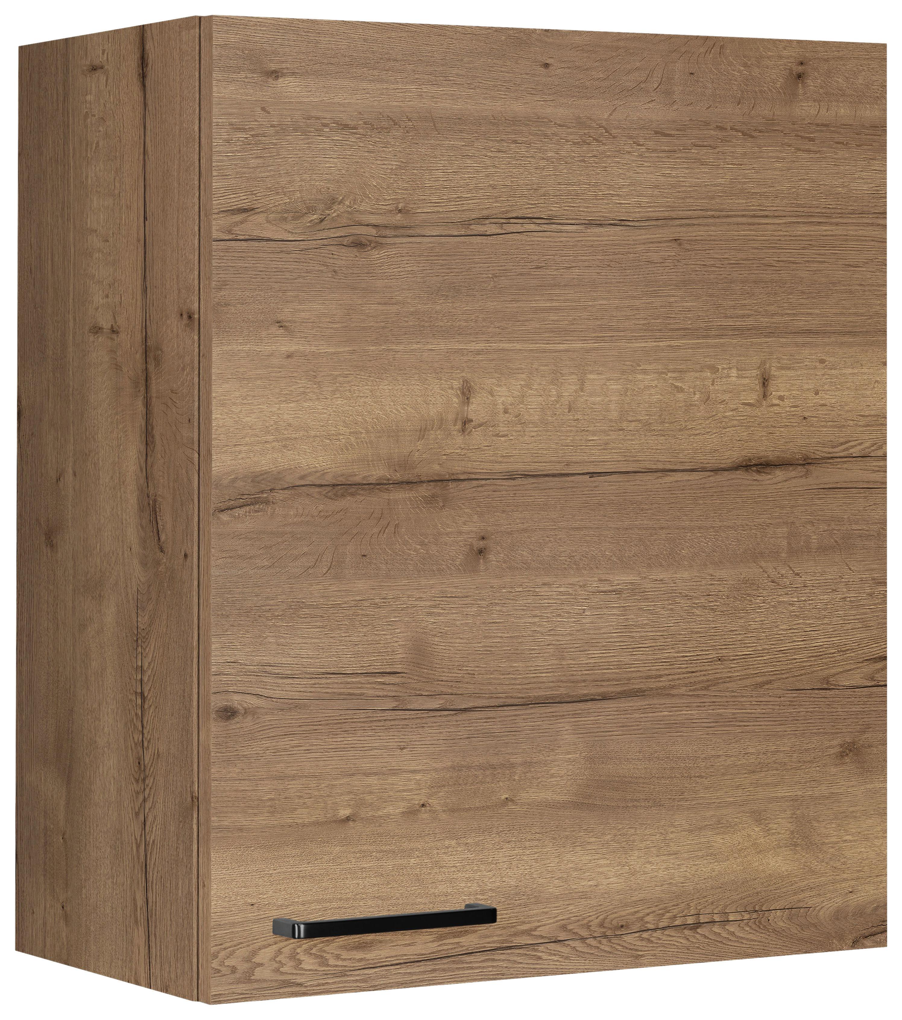 Küchenoberschrank Structura Eiche dunkel - Eiche dunkel/Schwarz, MODERN, Holzwerkstoff/Metall (60/72/35cm) - Nobilia