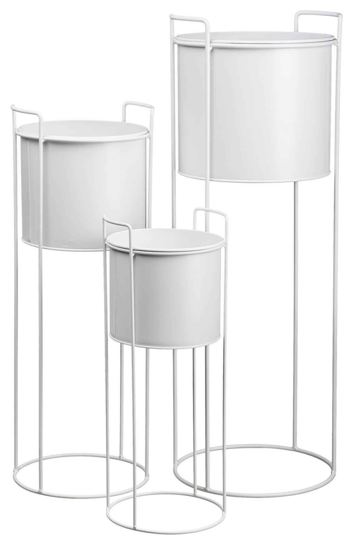 Virágállvány Trelleborg - fehér, Basics, fém (19/50cm) - Modern Living