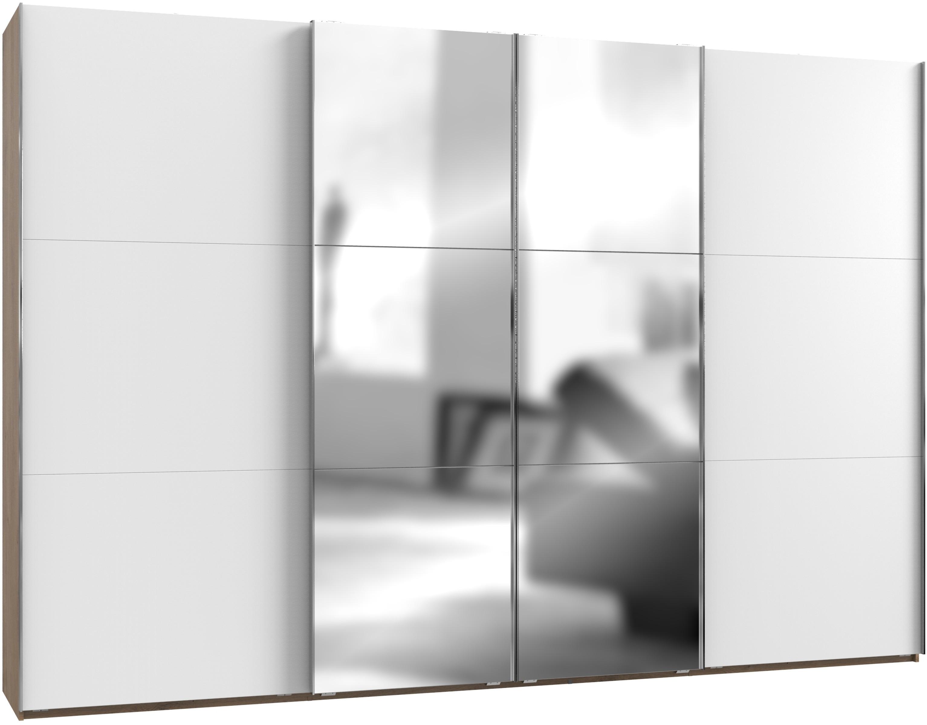 Ormar S Kliznim Vratima Level 36 A - bijela/boje hrasta, Moderno, drvni materijal/metal (350/236/65cm) - Modern Living
