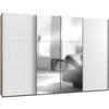 Ormar S Kliznim Vratima Level 36 A - bijela/boje hrasta, Moderno, drvni materijal/metal (350/236/65cm) - Modern Living