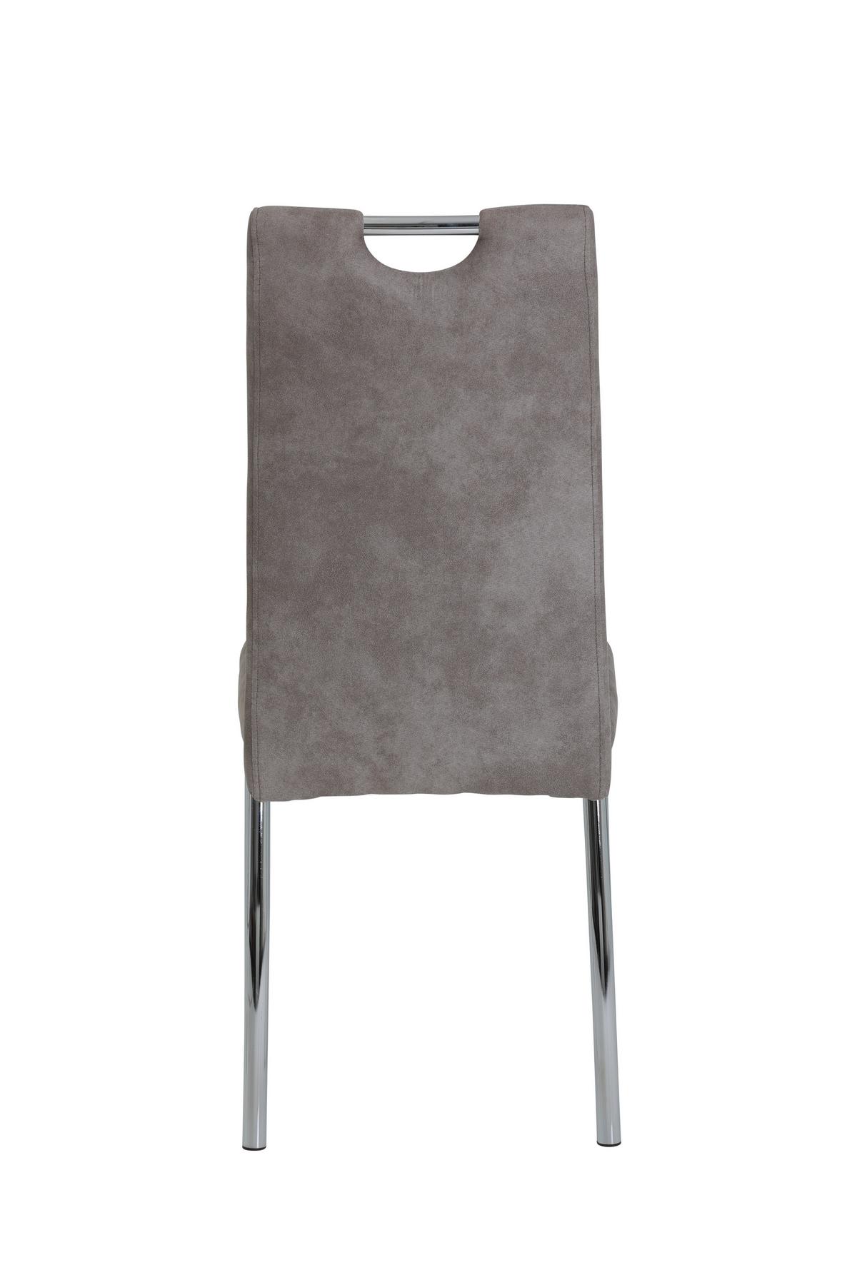 STUHL-SET SUSI II S 4ER-SET - Chromfarben/Grau, MODERN, Textil/Metall (44/98/61cm) - MID.YOU