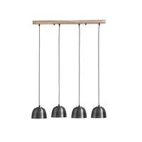 Hängeleuchte Hermi I max. 25 Watt - Naturfarben, Basics, Holz/Metall (90/12/120cm) - Globo
