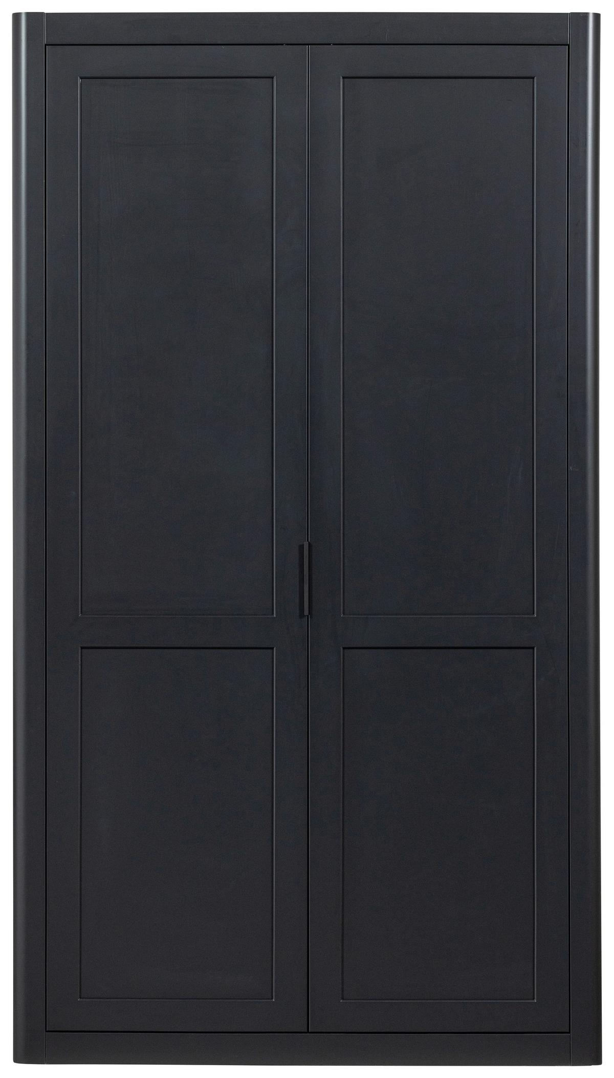 Mehrzweckschrank Gunnar Schwarz B: 120 cm - Schwarz, Design, Holz (120/217/48cm) - Livetastic