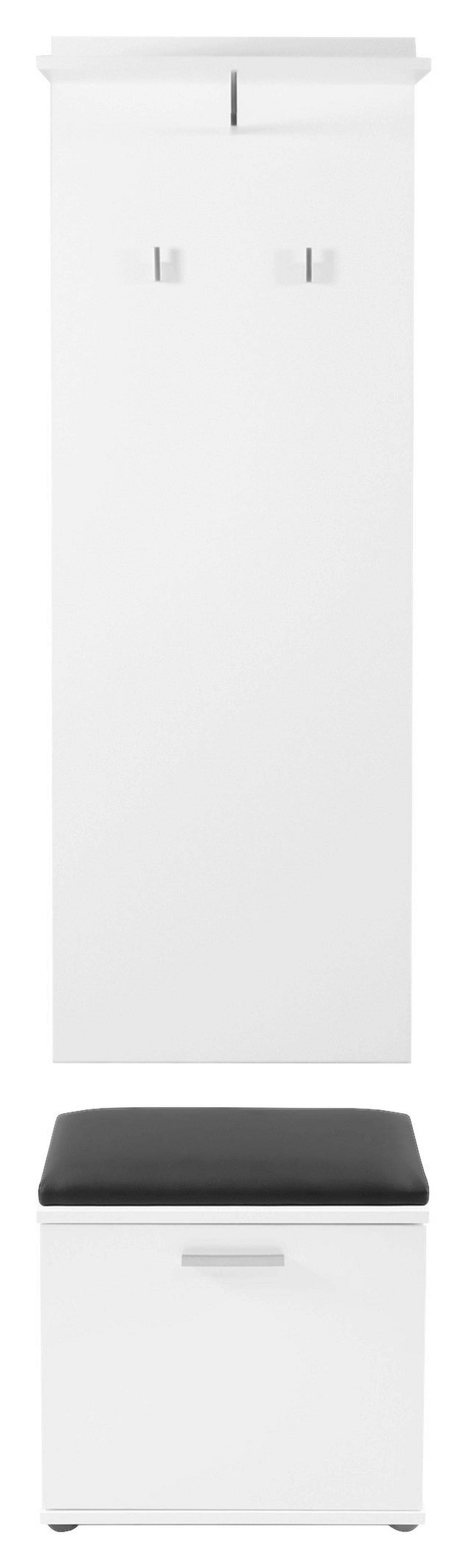 Wandpaneel Jakob ca.48x140x28cm Weiß - Silberfarben/Weiß, LIFESTYLE, Holzwerkstoff (48/140/28cm) - MID.YOU