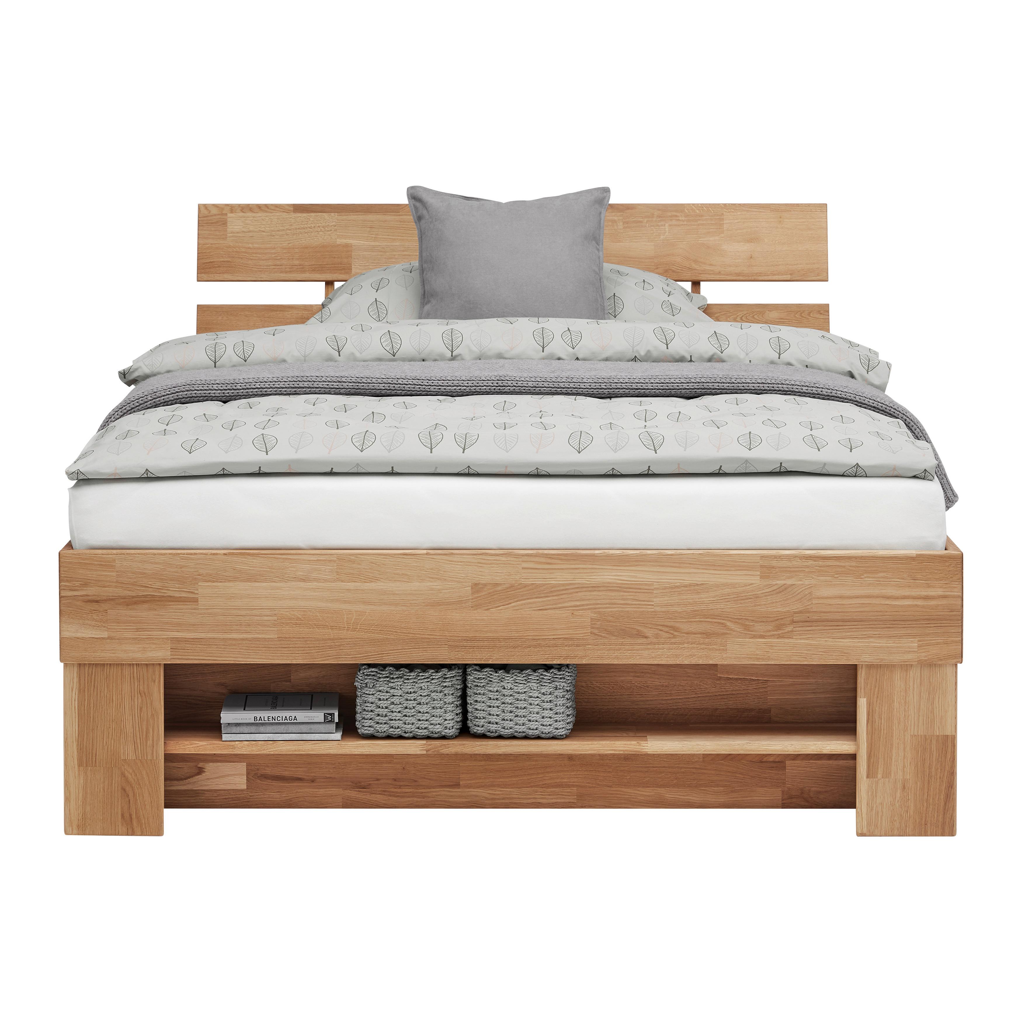 Futonbett JENNY 140 X 200 Cm Wildeiche Vollmassiv Natur Geölt | UK