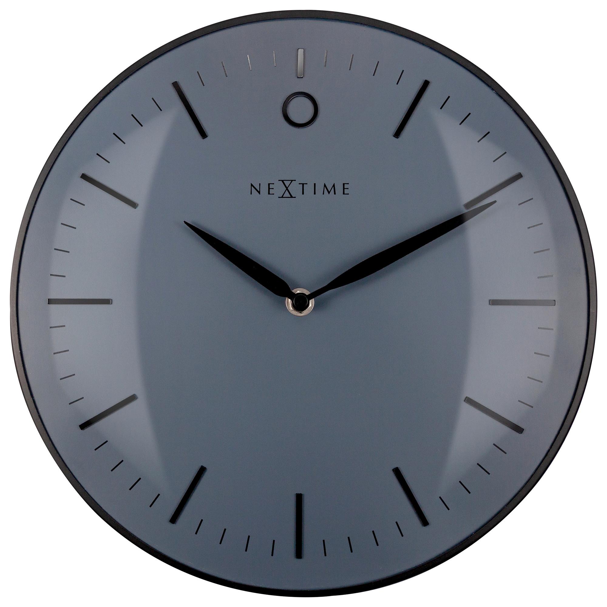 Wanduhr Small Glamour Schwarz - Schwarz, Basics, Glas/Metall (30/30/4,3cm) - Nextime