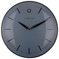 Wanduhr Small Glamour Schwarz - Schwarz, Basics, Glas/Metall (30/30/4,3cm) - Nextime
