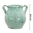 Dekokrug Nephele - Grün, MODERN, Keramik (28,5/24,5/25,5cm) - Mömax modern living