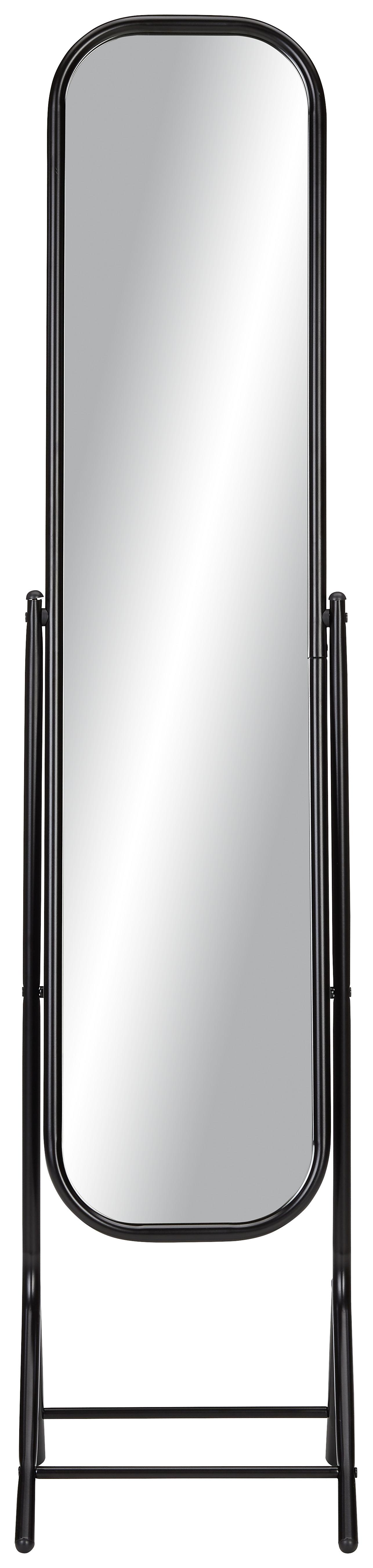 Standspiegel in Schwarz - Schwarz, MODERN, Glas/Metall (41/149/33cm) - Modern Living