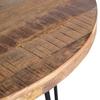 EETTAFEL BOTTNIC - Natuurlijke kleuren/Zwart, Lifestyle, Hout/Metaal (105/105/76cm) - Zandiara