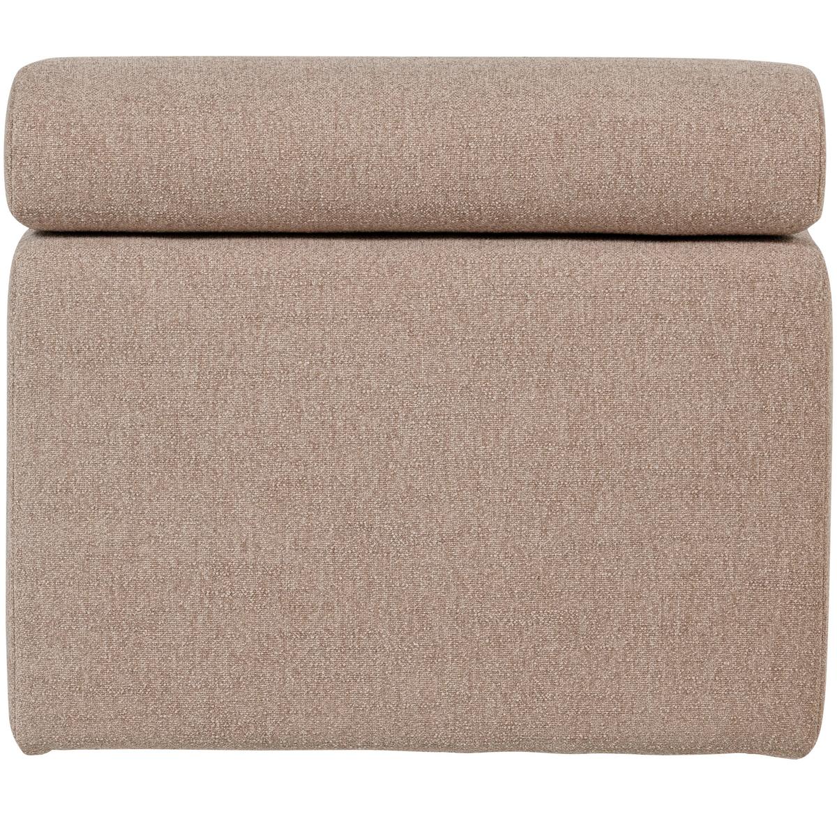SOFAELEMENT Novi Taupe B: 82cm - Taupe/Schwarz, Design, Kunststoff/Textil (82/86/113cm) - Livetastic