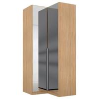 Kutni Ormar Za Odjeću Alabama - srebrne boje/hrast Sonoma, Moderno, drvni materijal (100/229/102cm) - Modern Living