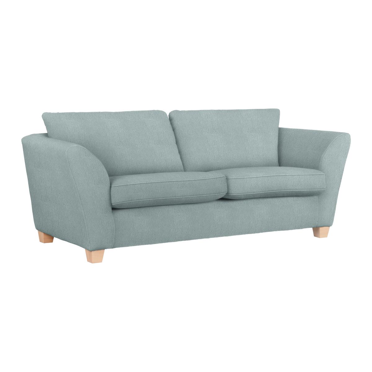 3-Sitzer-Sofa Devado Petrol - Petrol/Naturfarben, Holz/Textil (216/70-85/95cm) - Mömax