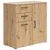Kommode Multistauraum Eiche Artisan - Anthrazit/Schwarz, Modern, Holzwerkstoff/Kunststoff (80/83/40cm) - Premium Living