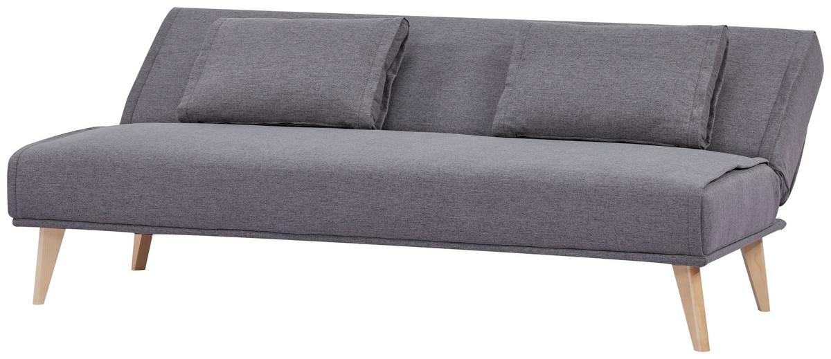 SOFA Z FUNKCJĄ SPANIA ARIEEN - kolor naturalny/szary, Design, tkanina/drewno (180/82/83cm) - MID.YOU