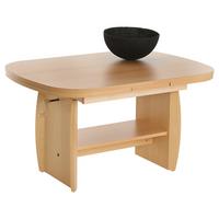 STOLIK KAWOWY MICHAEL SZER: 90-142 CM - kolor bukowy, Basics, materiał drewnopochodny (90 - 142/52 - 62/68cm) - MID.YOU