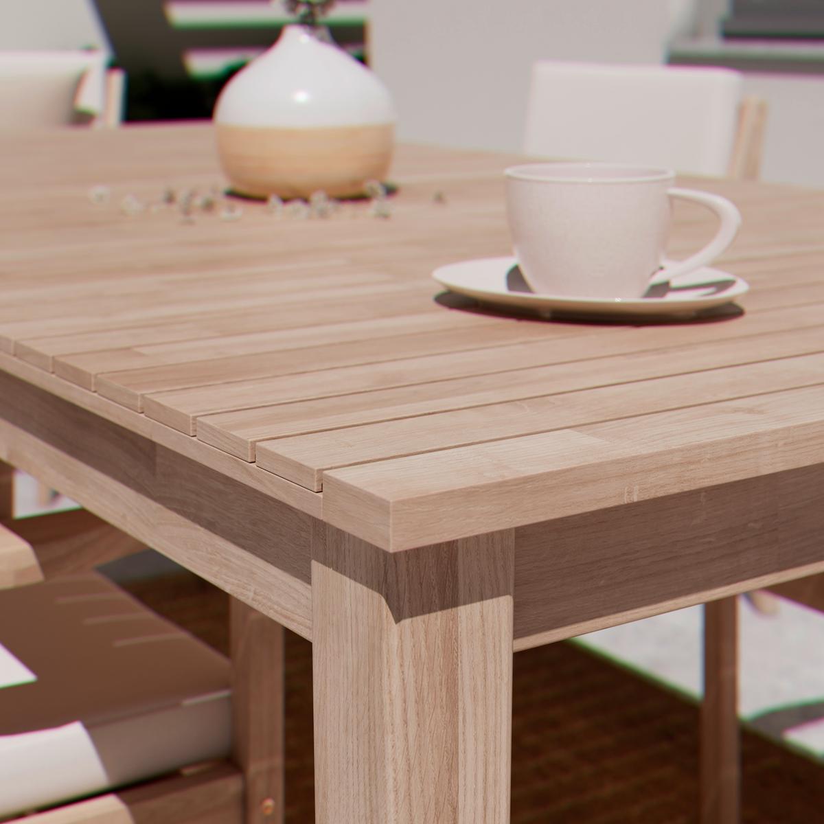 Gartentisch Ella aus Akazie ca. 100x76x200cm - Akaziefarben, Natur, Holz (200/76/100cm) - Mömax