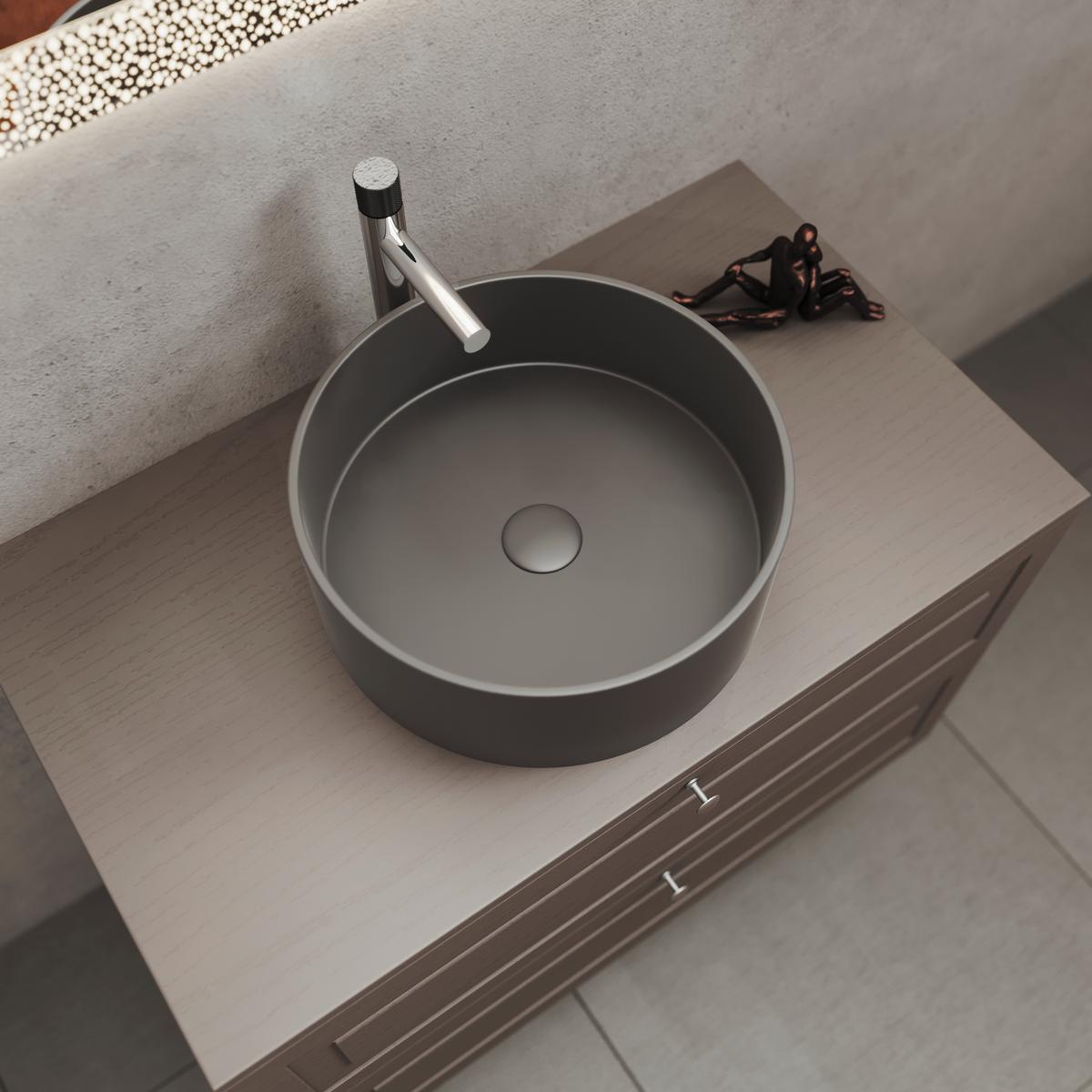 Lavoar Lavabi - gri, Modern, ceramică (36cm)