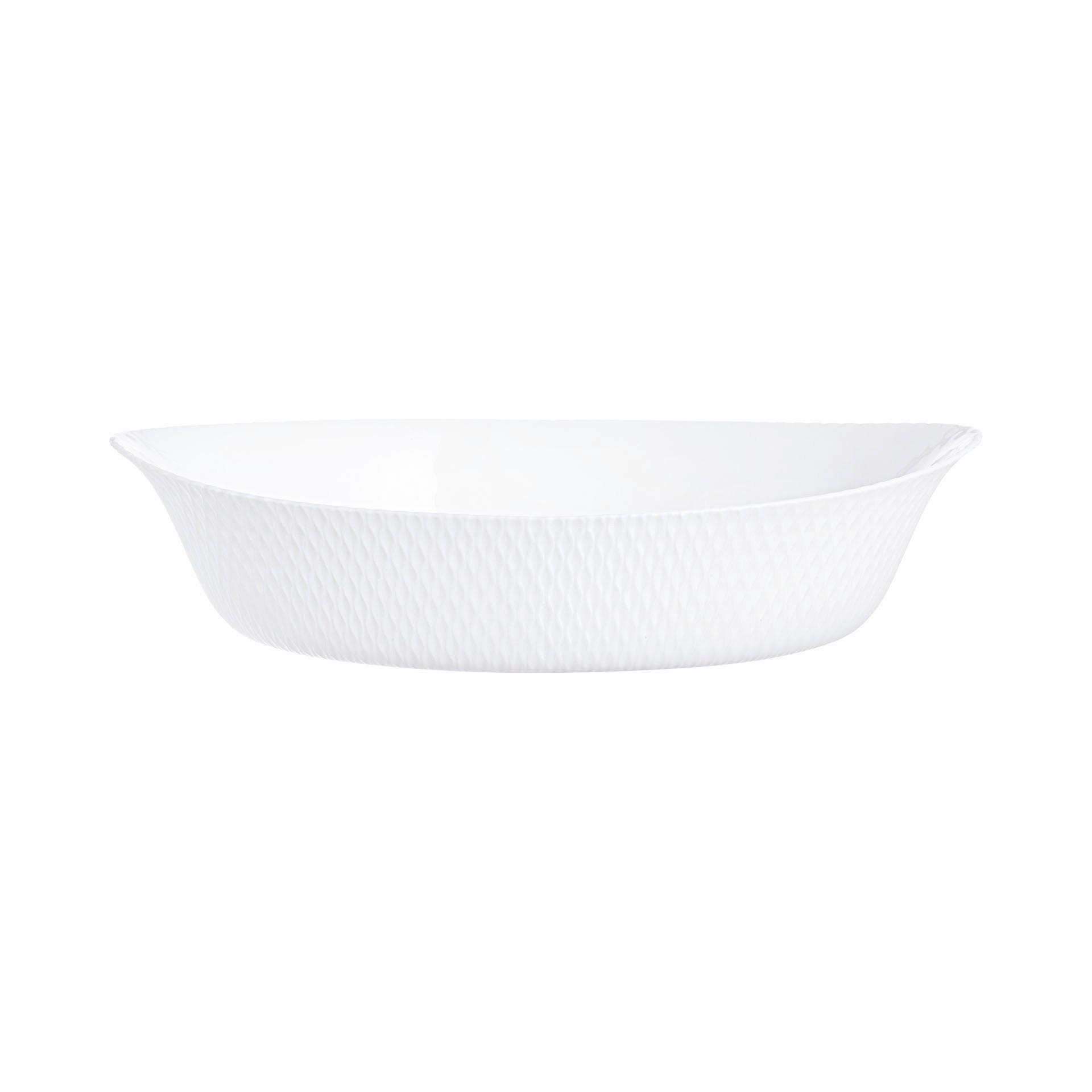 Sütőtál Delphine - fehér, Konventionell, Üveg (32/20,3/7,4cm)